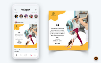 Yoga and Meditation Social Media Instagram Post Design Template-47