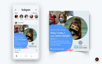 Corona Virus Awareness Social Media Instagram Post Design Template-07