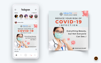 Corona Virus Awareness Social Media Instagram Post Design Template-10