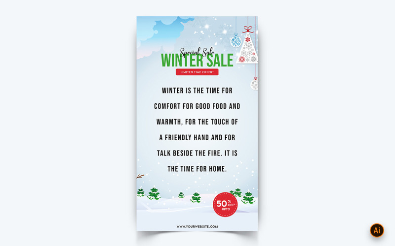 Winter Season Offer Sale Social Media Instagram Story Design-01