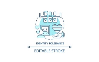 Identity Tolerance Turquoise Concept Icon