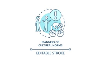 Manners Of Cultural Norms Turquoise Concept Icon