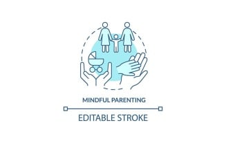 Mindful Parenting Turquoise Concept Icon