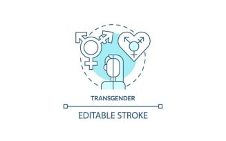 Transgender Turquoise Concept Icon
