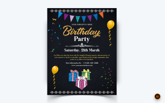 Birthday Party Celebration Social Media Feed Design Template-12