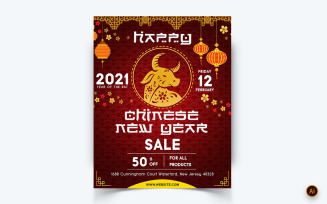 Chinese NewYear Celebration Social Media Instagram Feed Design Template-06