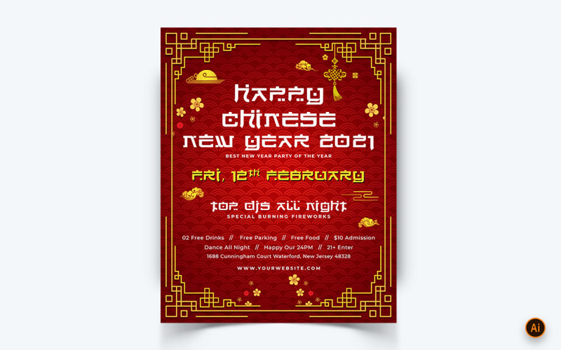 Chinese NewYear Celebration Social Media Instagram Feed Design Template-15