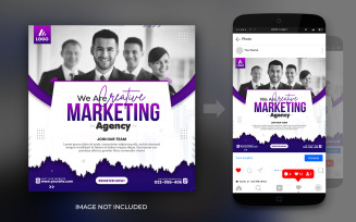 Digital Creative Marketing And Corporate Social Media And Instagram Post Template