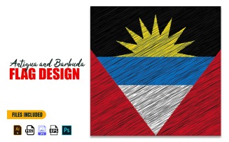 1 November Antigua and Barbuda Independence Day Flag Design Illustration