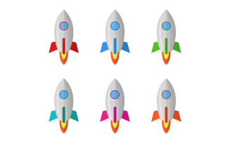 Rocket illustrated in vector on a background