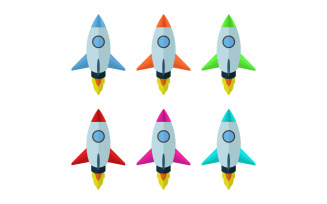 Rocket illustrated in vector