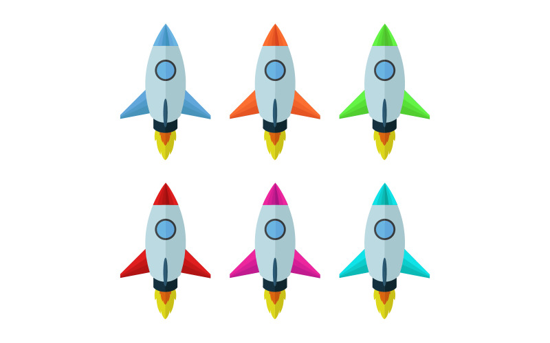 Rocket illustrated in vector Vector Graphic
