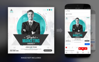 Digital Marketing Online Training And Corporate Social Media Post Banner Design Template
