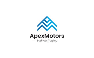 A AM Letter Apex Motor Logo Design Template