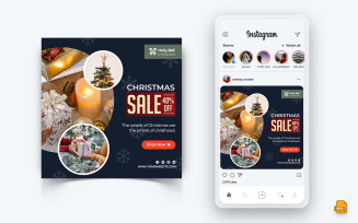Christmas Offer Sale Celebration Social Media Instagram Post Design Template-05