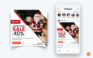 Christmas Offer Sale Celebration Social Media Instagram Post Design Template-07