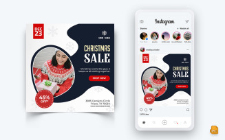 Christmas Offer Sale Celebration Social Media Instagram Post Design Template-10