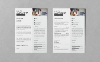 Minimalist Resume/CV Design PSD Templates