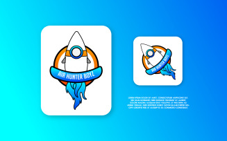 Modern Creative Rocket Vector Logo Design Template