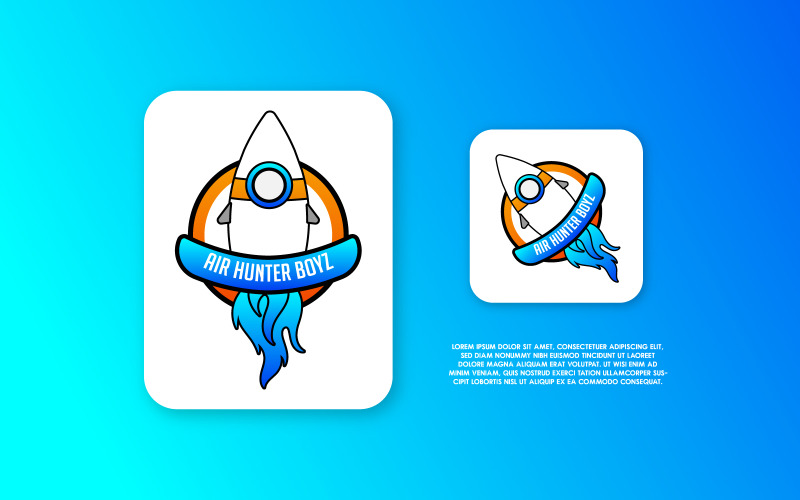 Modern Creative Rocket Vector Logo Design Template Logo Template