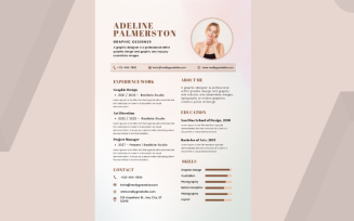 Pink and Brown Modern Minimal Creative Resume