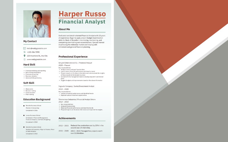 Sage green Simple Elegant Resume Resume Template