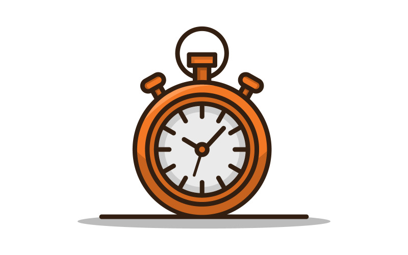 Stopwatch illustrated in vector on background Vector Graphic