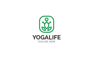 Yoga Life Logo Design Template
