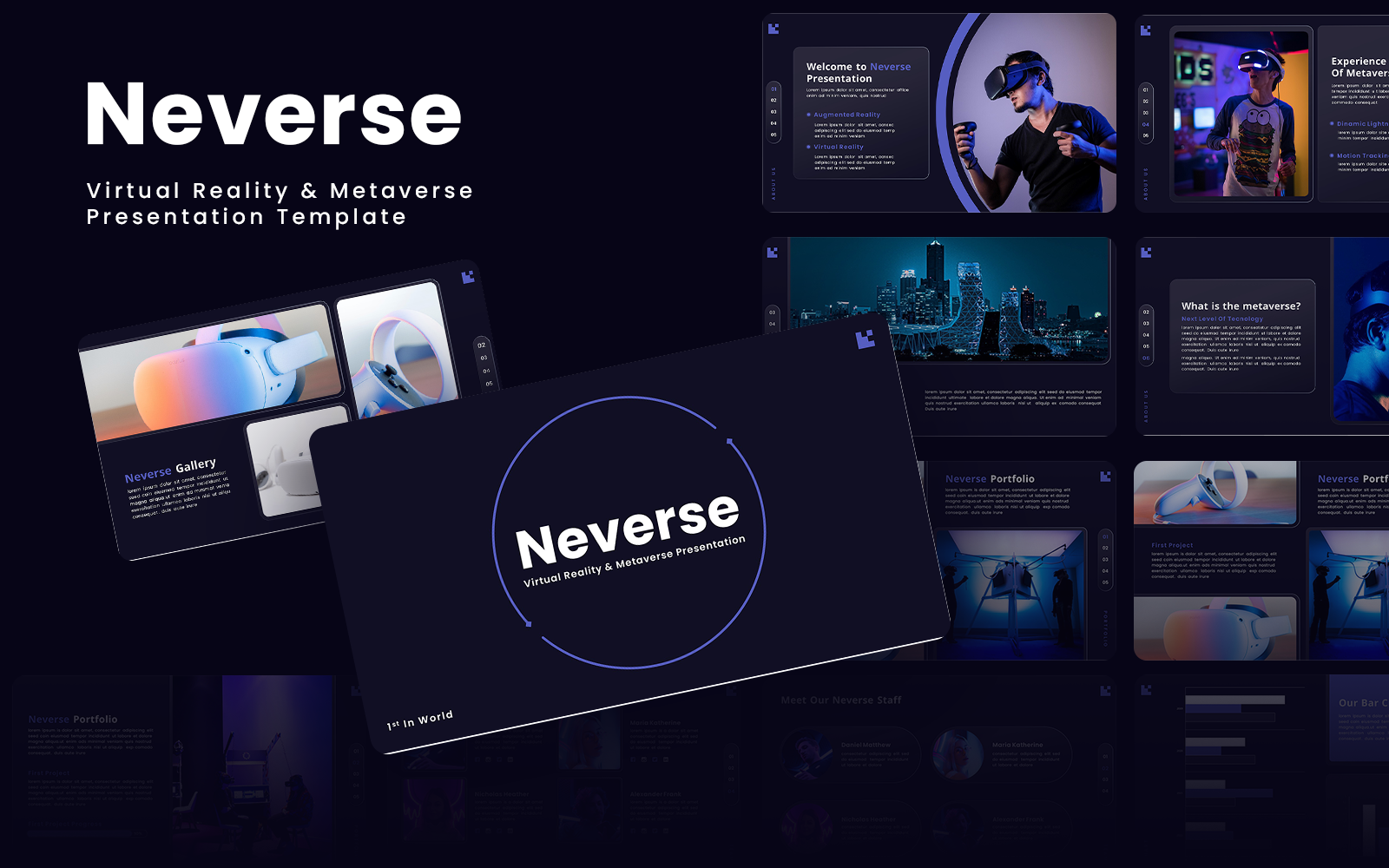 Neverse - Virtual Reality & Metaverse Google Slides Template