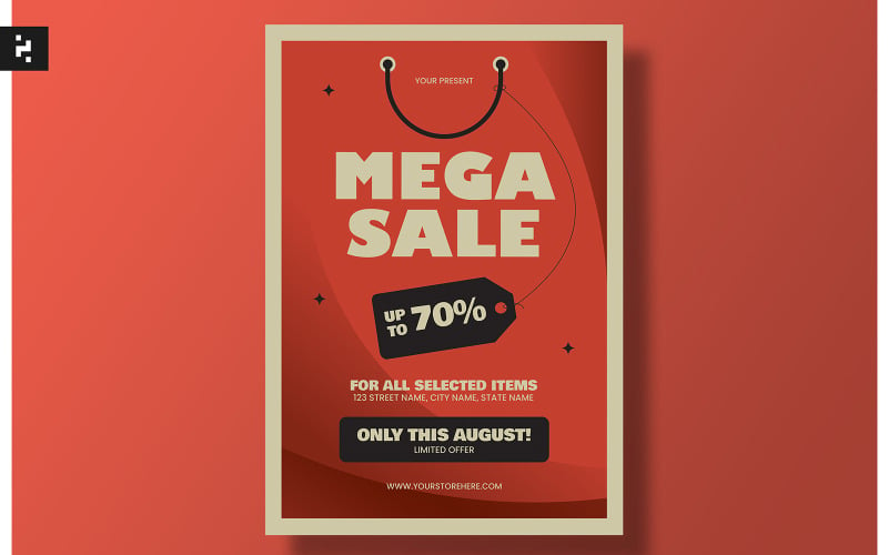 Mega Sale Promotion Flyer Corporate Identity