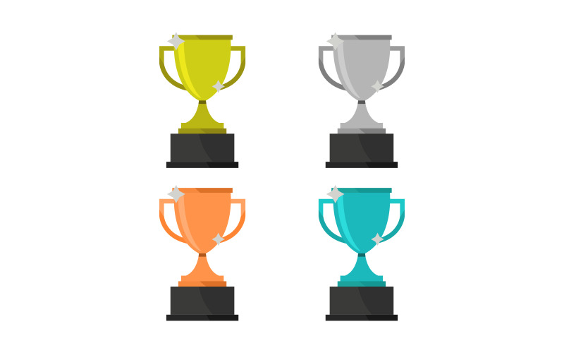Trophy illustrated in vector on a background Vector Graphic