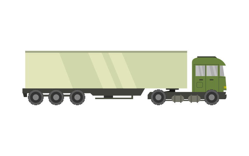 Truck illustrated in vector on white background Vector Graphic