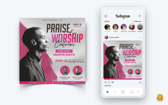 Church Motivational Speech Social Media Instagram Post Design-11