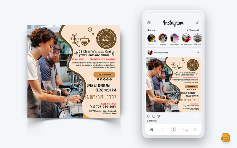 Coffee Shop Social Media Instagram Post Design-04