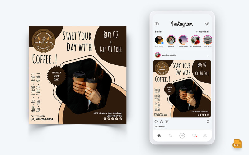 Coffee Shop Social Media Instagram Post Design-05