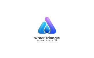 Water Triangle Gradient Logo