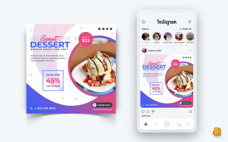 Food and Restaurant Offers Discounts Service Social Media Instagram Post Design-45