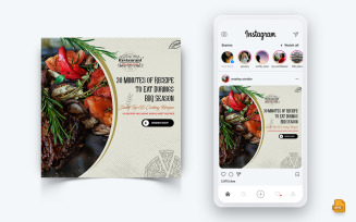 Food and Restaurant Offers Discounts Service Social Media Instagram Post Design-51