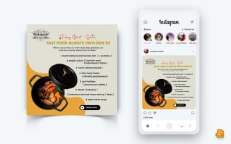 Food and Restaurant Offers Discounts Service Social Media Instagram Post Design-57