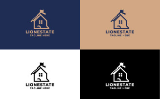 Professional Lion Real Estate Logo
