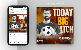 Football Advertisement Social Media Post Template Design
