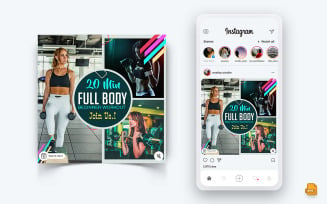 Gym and Fitness Studio Social Media Instagram Post Design-01