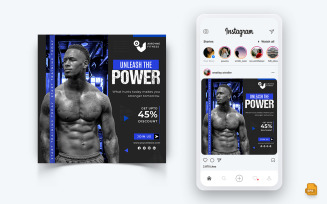 Gym and Fitness Studio Social Media Instagram Post Design-32
