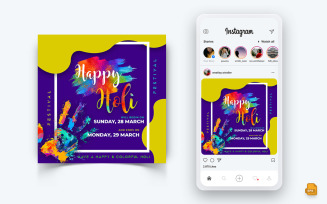 Holi Festival Social Media Instagram Post Design-01