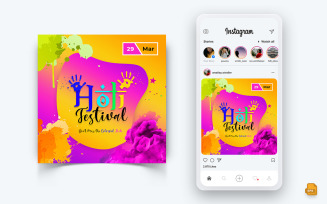 Holi Festival Social Media Instagram Post Design-02