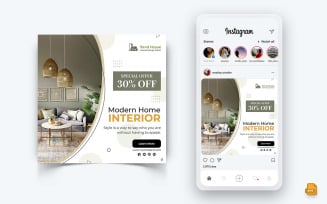 Interior Design and Furniture Social Media Instagram Post Design-16