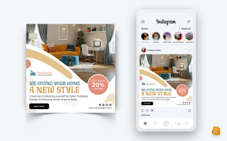 Interior Design and Furniture Social Media Instagram Post Design-17