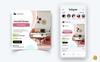 Interior Design and Furniture Social Media Instagram Post Design-27