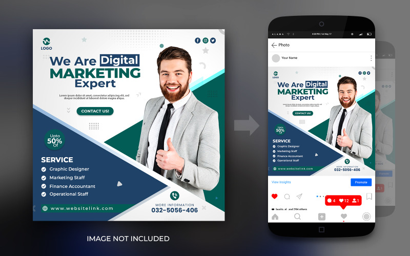 Creative Graphic Designing Marketing Expert Agency And Corporate Banner Post Design Template Social Media