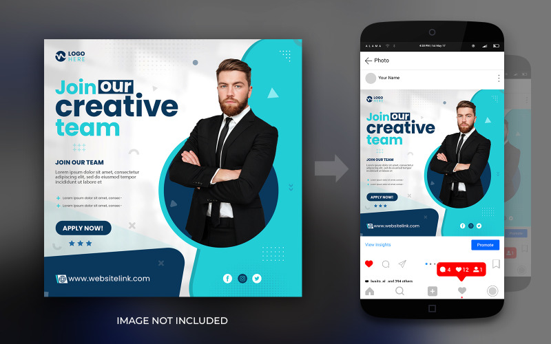 Digital Marketing Agency And Corporate Graphic Banner Post Design Template Social Media